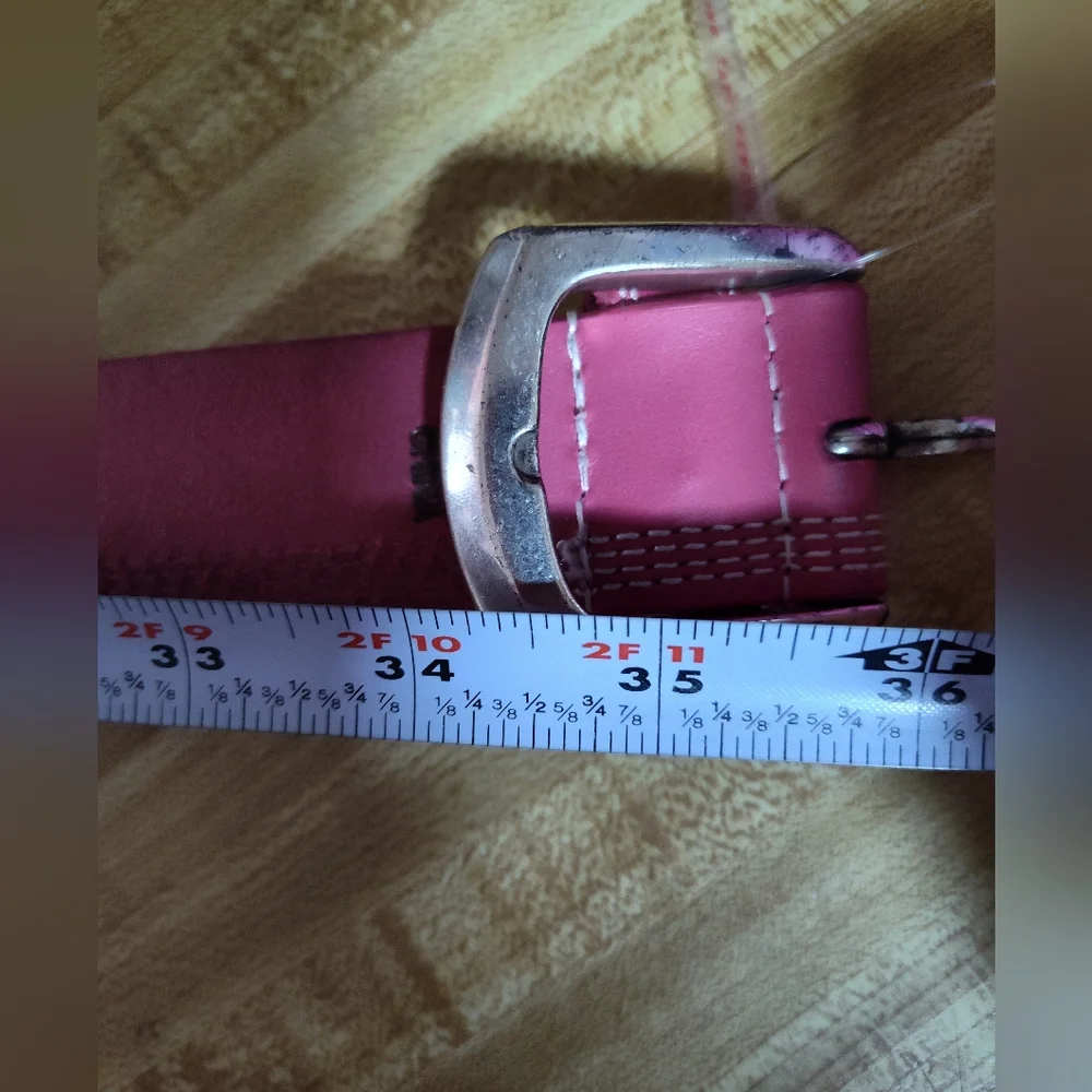 Timberland Belt Women's Leather Hot Pink 1.5